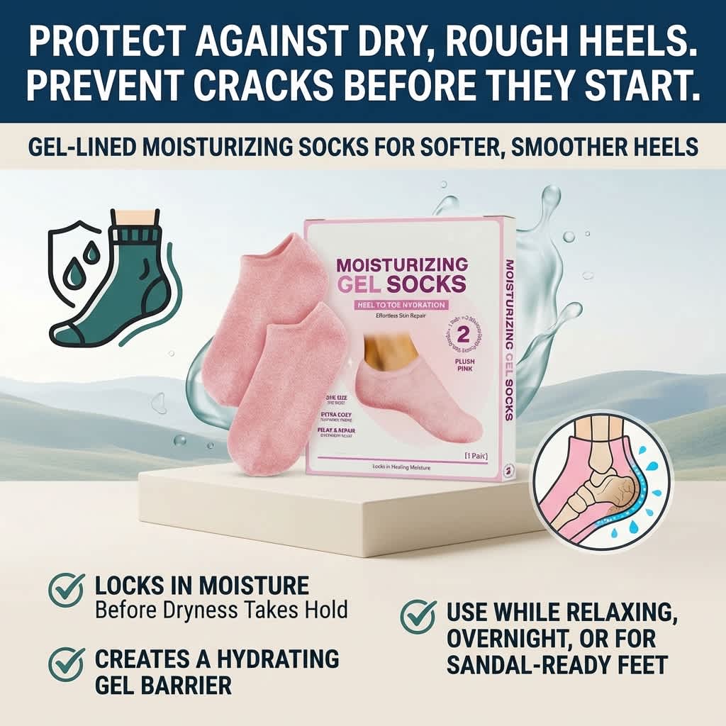 Gel Moisturizing Socks for Soft, Smooth Feet