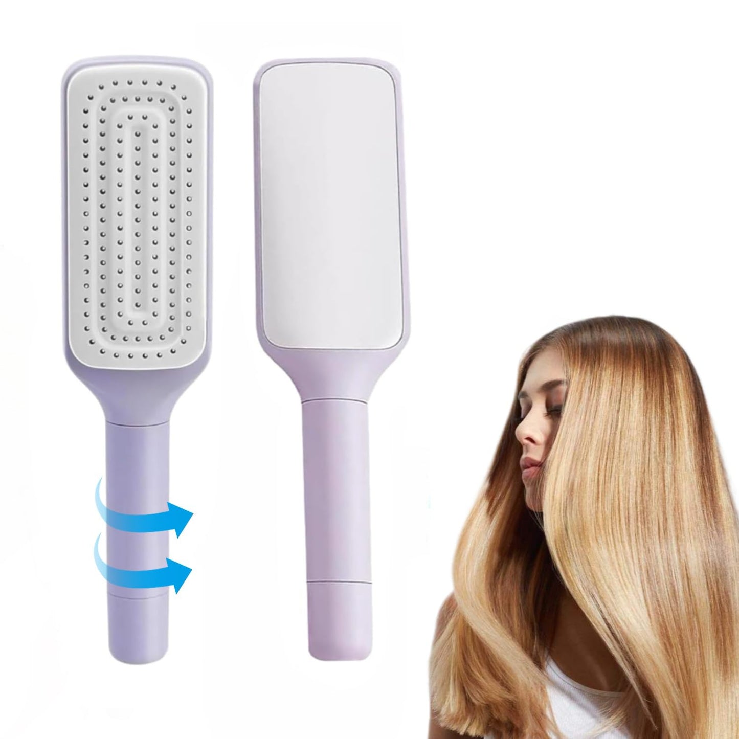 Quick-Clean Hair Brush – Smooth, Frizz-Free Hair with a Twist!