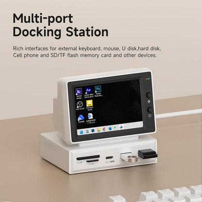Mini IPS Monitor & USB-C Dock – Ultimate Multi-Function Display!