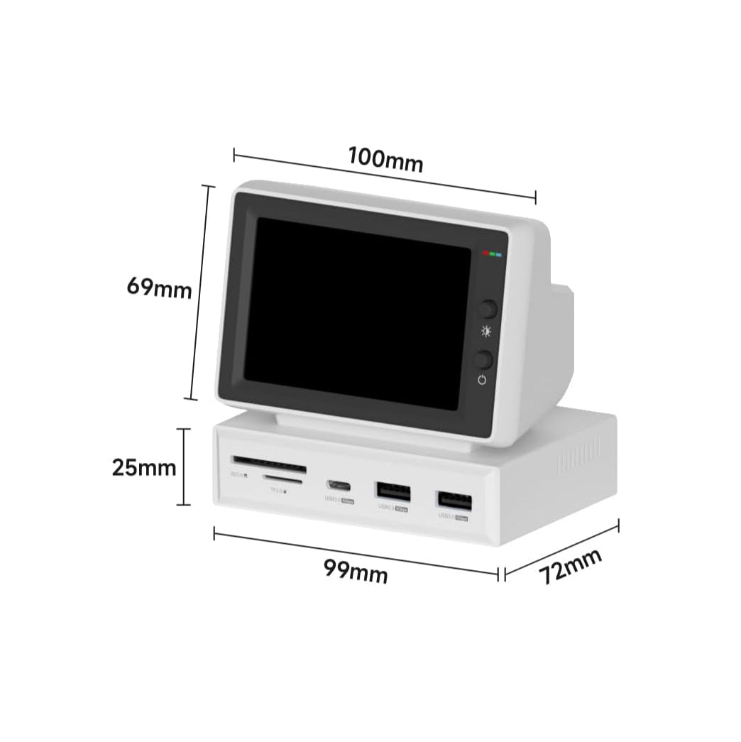 Mini IPS Monitor & USB-C Dock – Ultimate Multi-Function Display!