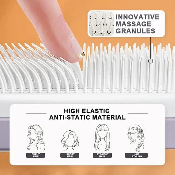 Quick-Clean Hair Brush – Smooth, Frizz-Free Hair with a Twist!