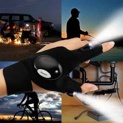 Ultradurable Gloves With Flashlight LED – Work in the Dark with Ease Hands-Free!
