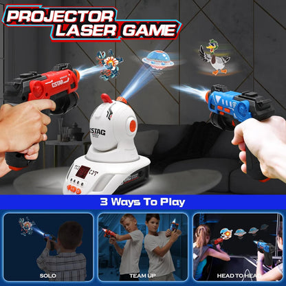 Risenshoot- Projector Laser Shooter - Your Living Room, Now a Laser Battlefield  — No console! No Screen!