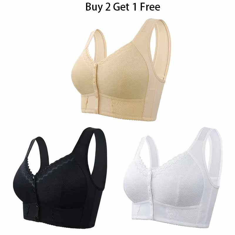 Premium Support Comfort Front Closure Breathable Bra - No Back Pain or Skin Irritation!