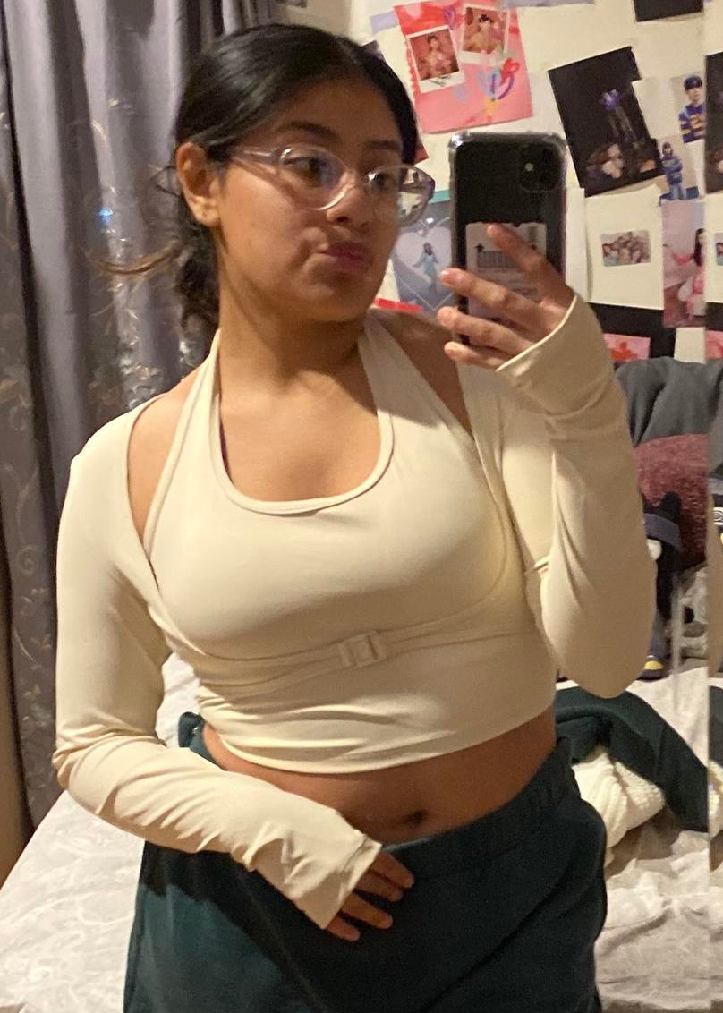 Halter Crop Sports Tank & Thumb-Hole Workout Tee Set