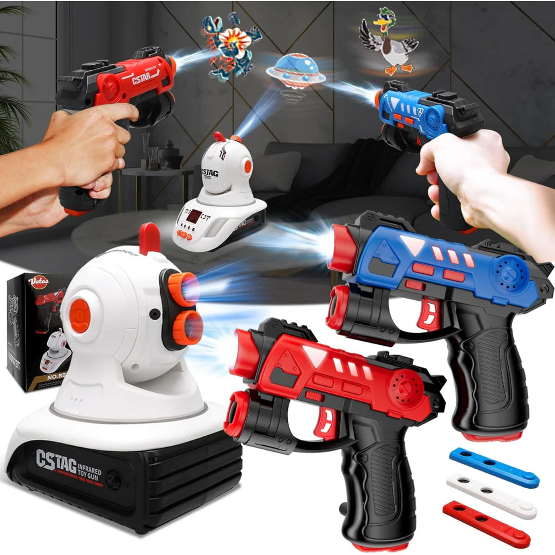 Risenshoot- Projector Laser Shooter - Your Living Room, Now a Laser Battlefield  — No console! No Screen!