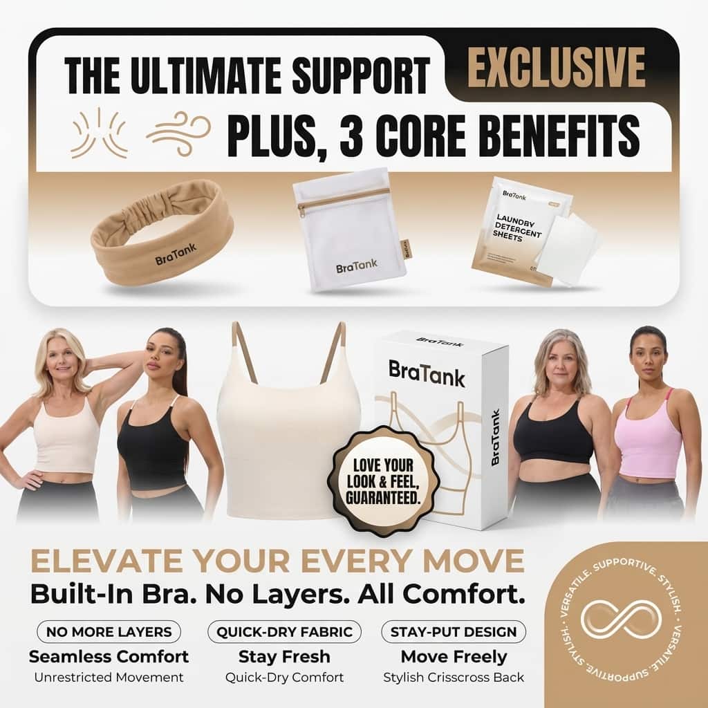 Crisscross Comfort Tank - Quick-Dry with Built-In Padded Bra
