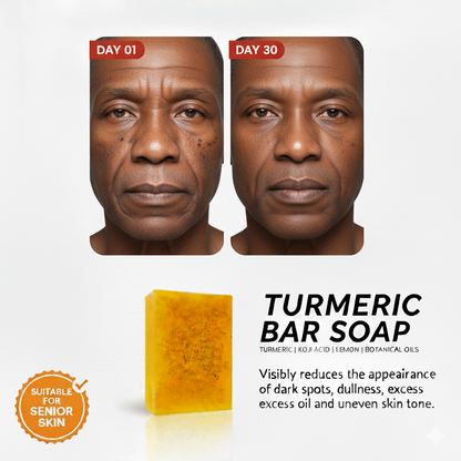 Lemon, Turmeric & Kojic Acid Soap - Natural Brightening Body and Face - Gentle on Mature Skin