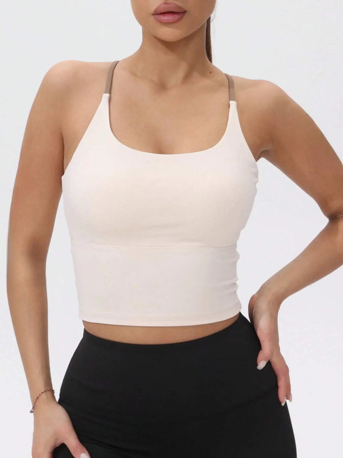 Crisscross Comfort Tank - Quick-Dry with Built-In Padded Bra