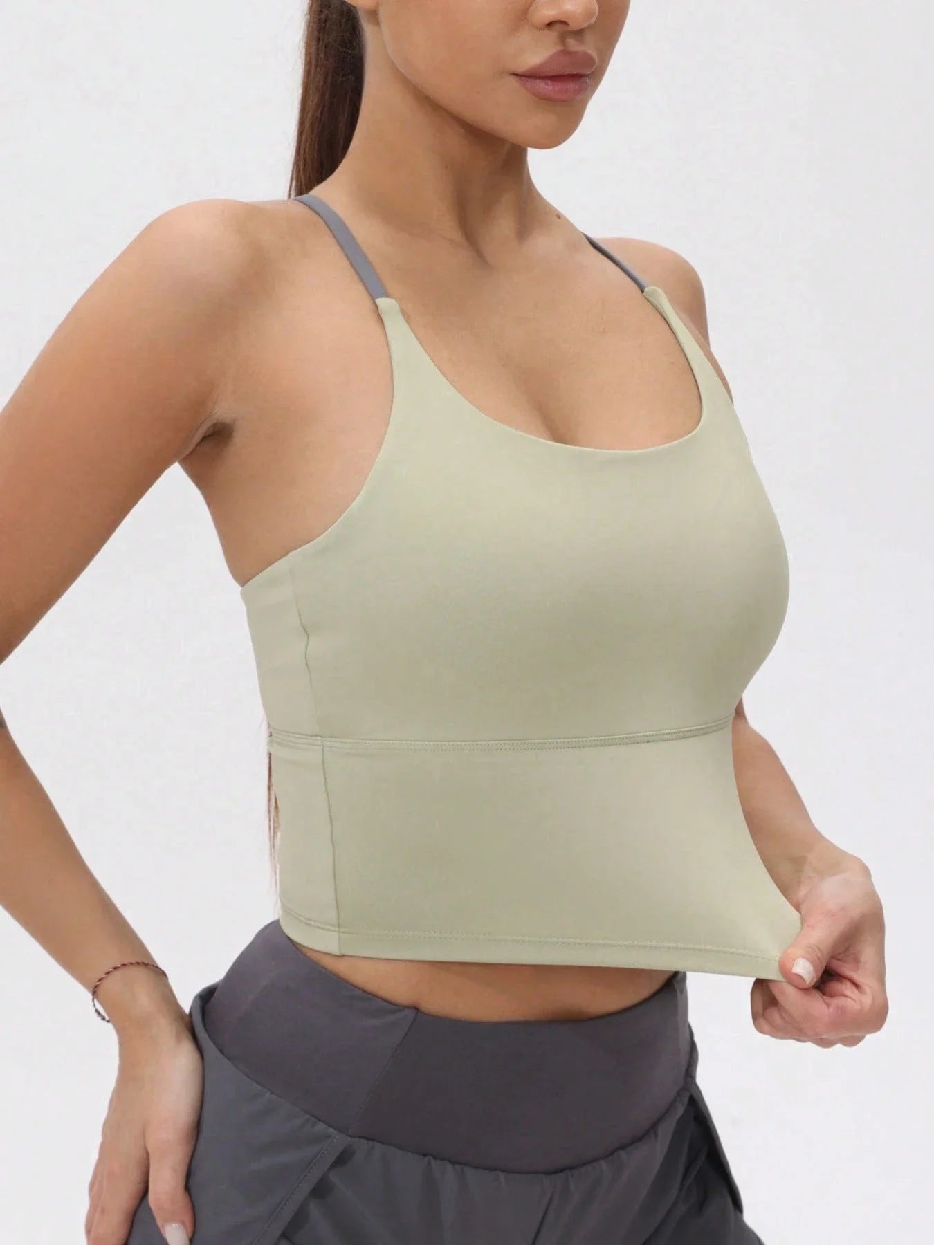 Crisscross Comfort Tank - Quick-Dry with Built-In Padded Bra