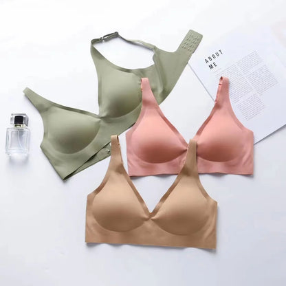 Seamless Wireless Push-Up Bra - Full Coverage Comfort with Natural Lift