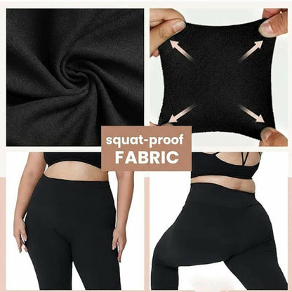 FlexSculpt- Plus Size High-Waist Leggings with Pockets - Tummy Control Pants