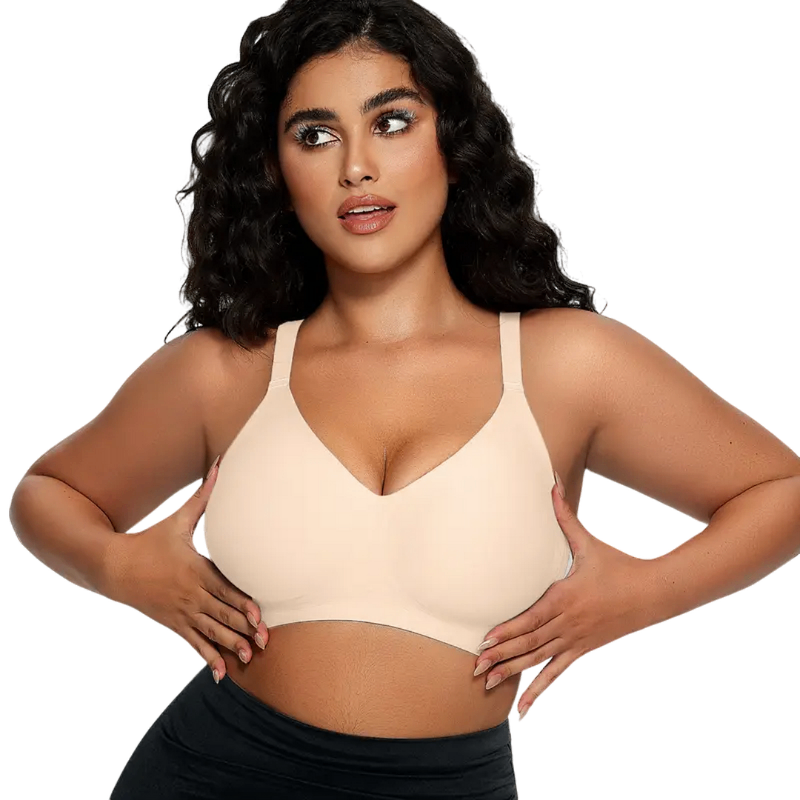 Seamless Wireless Push-Up Bra - Full Coverage Comfort with Natural Lift