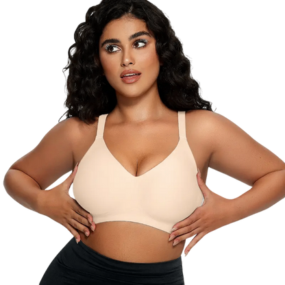 Seamless Wireless Push-Up Bra - Full Coverage Comfort with Natural Lift