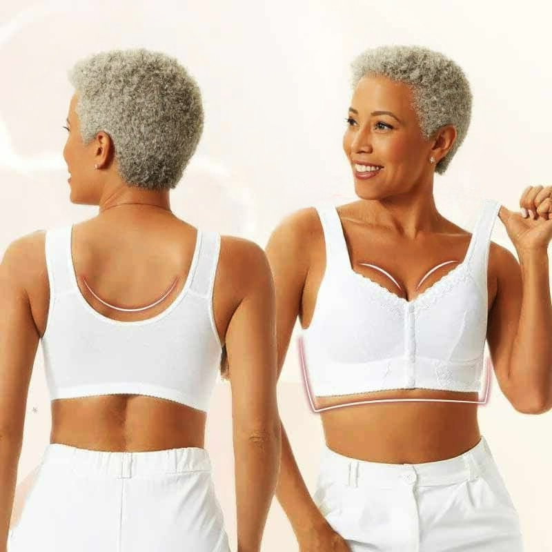 Premium Support Comfort Front Closure Breathable Bra - No Back Pain or Skin Irritation!