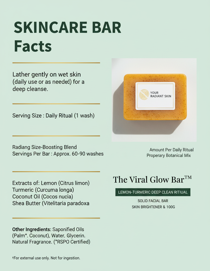 Lemon, Turmeric & Kojic Acid Soap - Natural Brightening Body and Face - Gentle on Mature Skin