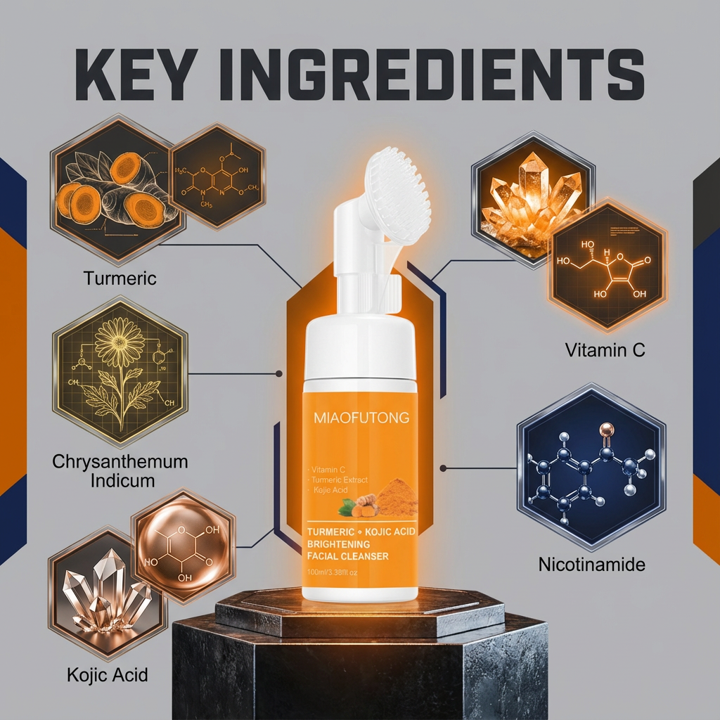 Turmeric & Kojic Acid Cleanser Foam - Dark Spots & Blackhead Remover