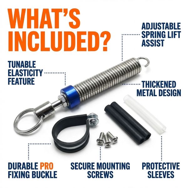 Auto Pop-Up Trunk Spring Lift (Adjustable Metal Boot Assist)