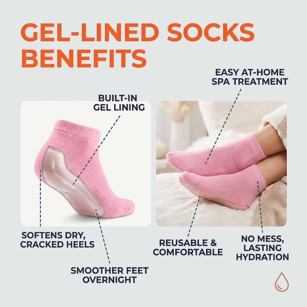 Gel Moisturizing Socks for Soft, Smooth Feet
