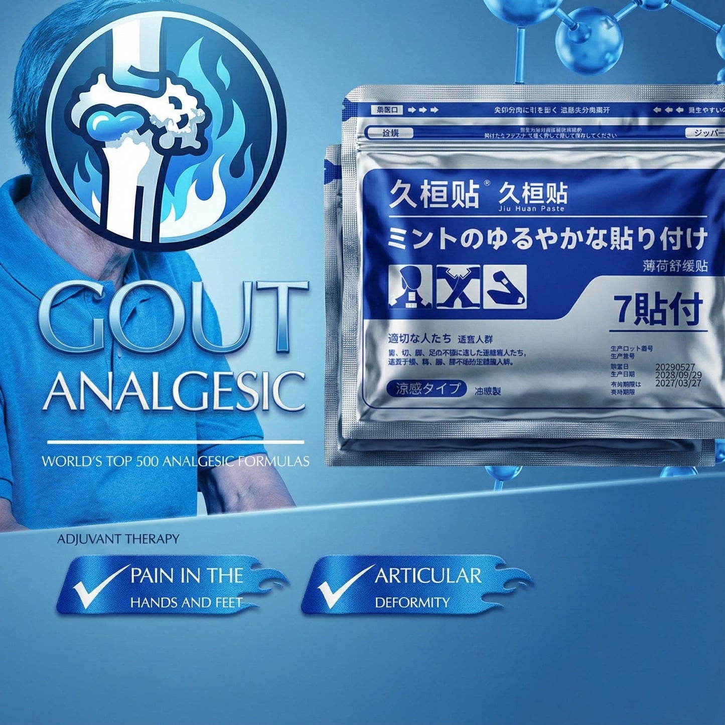 Japanese Pain Patches - High Absorption Glucosamine/chondroitin & Herbs